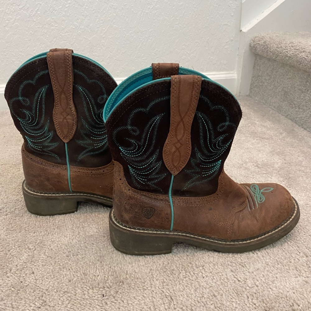 Ariat Fat Baby Heritage Dapper Western Cowboy Boots 10016238 Sz 9 - Picture 3 of 8